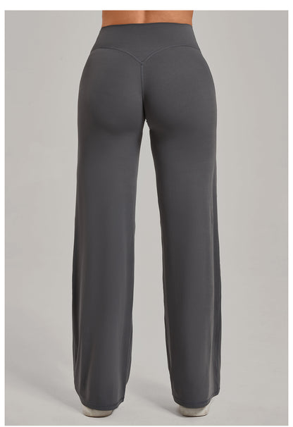 Cotton Blend Yoga Pants | High-Waisted, Straight Leg
