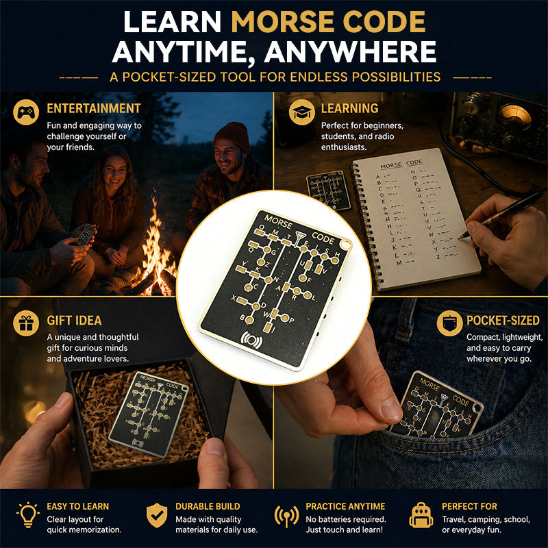 Morse Code DIY Kit | PCB Board with LED Light & Key