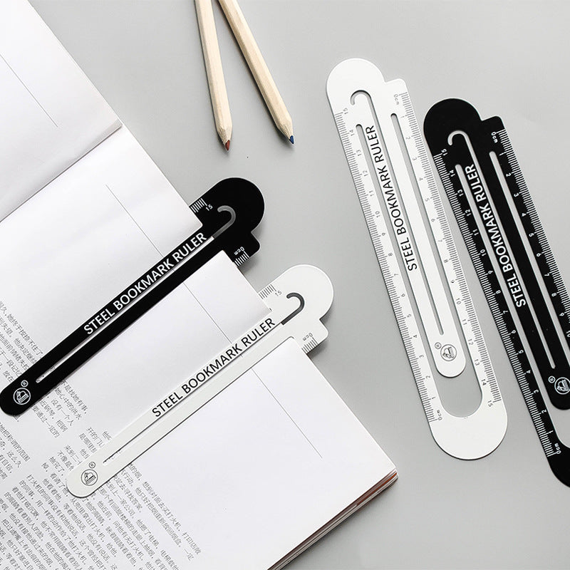 NovaTools Black And White Two Sided Ruler 12 Inch Length High Strength Manganese Steel