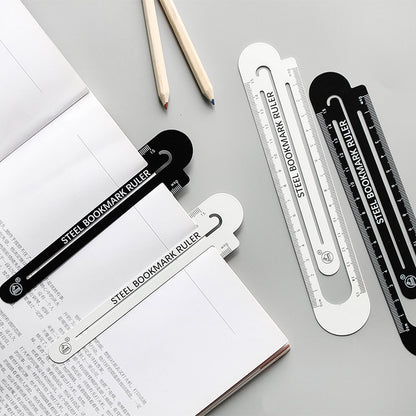 NovaTools Black And White Two Sided Ruler 12 Inch Length High Strength Manganese Steel