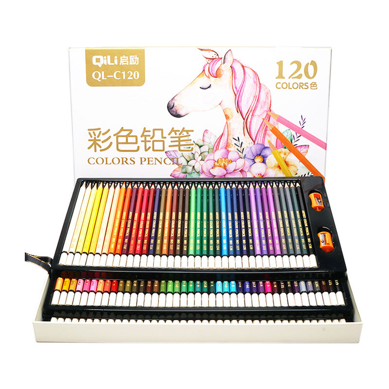 Aurora Color 120 Color Colored Pencils Set With Rosewood Shell And Eco Friendly Wood Case