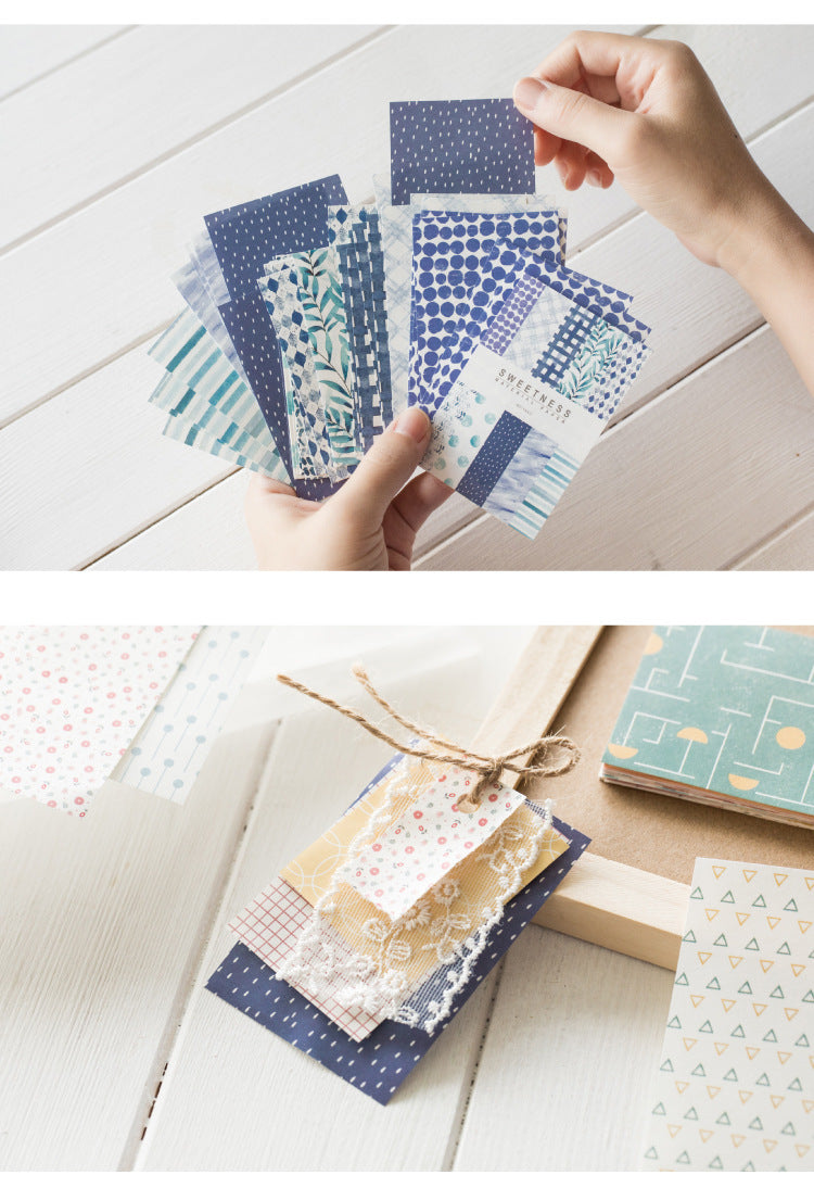 Dessert Series Collage Paper Pack — 50 Sheets, 10 Patterns, Journaling Paper