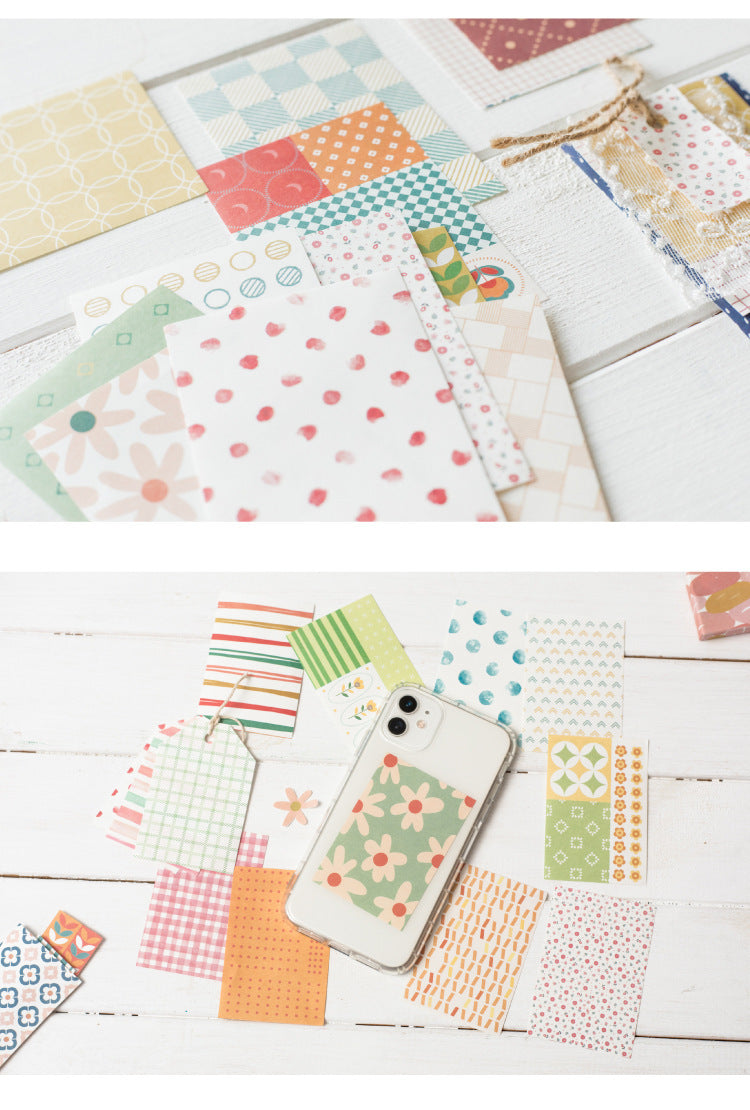 Dessert Series Collage Paper Pack — 50 Sheets, 10 Patterns, Journaling Paper