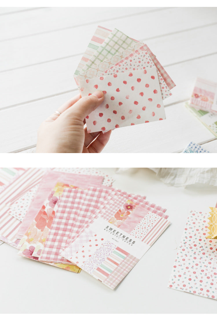 Dessert Series Collage Paper Pack — 50 Sheets, 10 Patterns, Journaling Paper
