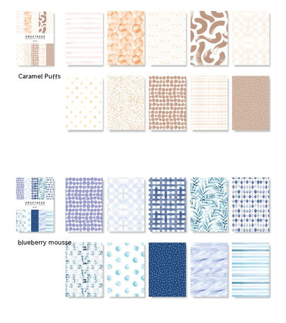Dessert Series Collage Paper Pack — 50 Sheets, 10 Patterns, Journaling Paper