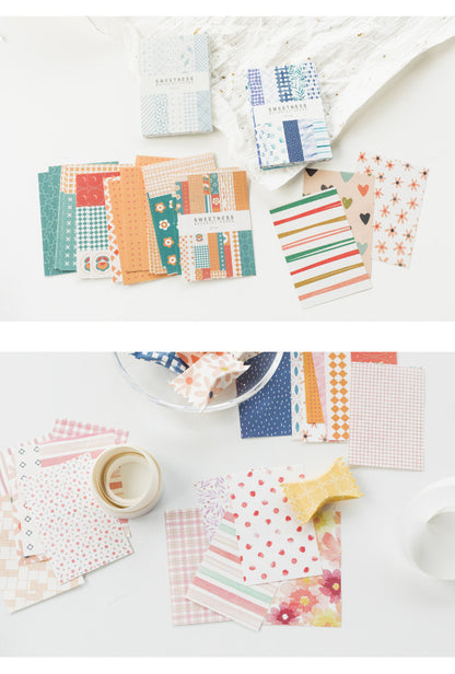 Dessert Series Collage Paper Pack — 50 Sheets, 10 Patterns, Journaling Paper