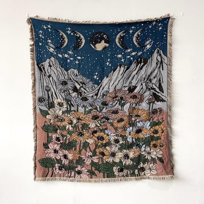 Cotton Blanket | Bohemian Tapestry, 130X150CM