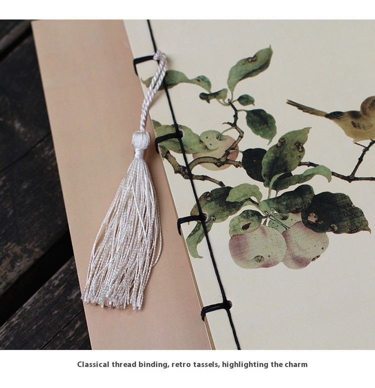 Chinese Ink Painting Thread-Bound Notebook — A5, 80 Sheets, Gold Tassel