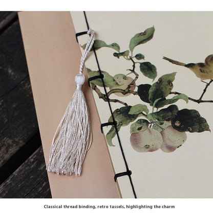 Chinese Ink Painting Thread-Bound Notebook — A5, 80 Sheets, Gold Tassel