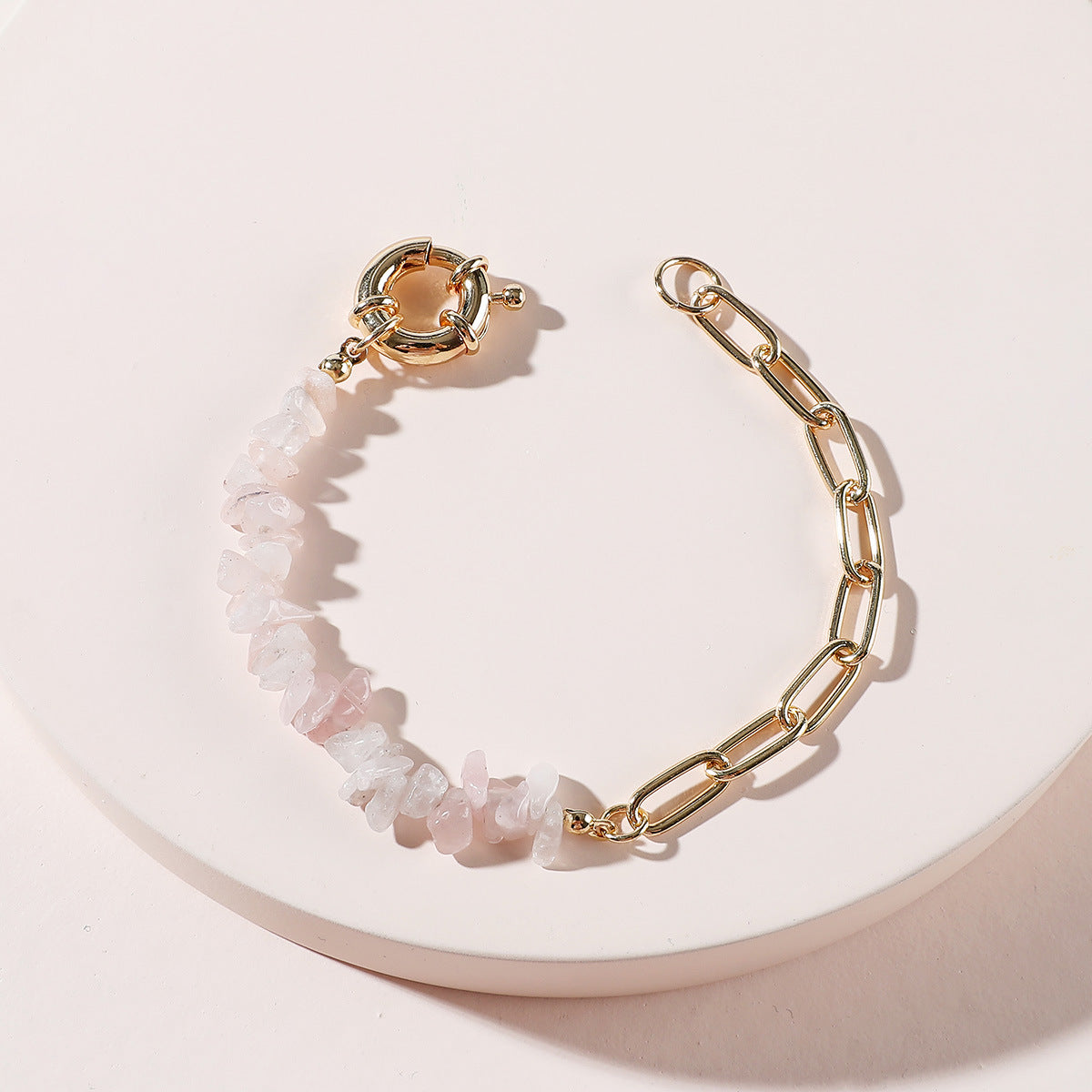 Stainless Steel Amethyst Stone Bracelet | Adjustable