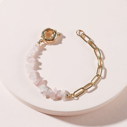 Stainless Steel Amethyst Stone Bracelet | Adjustable