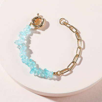 Stainless Steel Amethyst Stone Bracelet | Adjustable