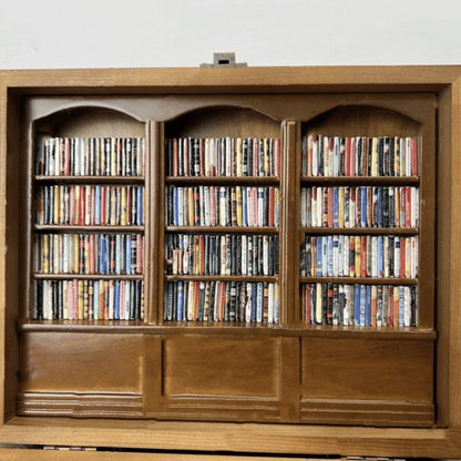 Wooden Bookshelf Ornament | Antique Wood, 25.4cm
