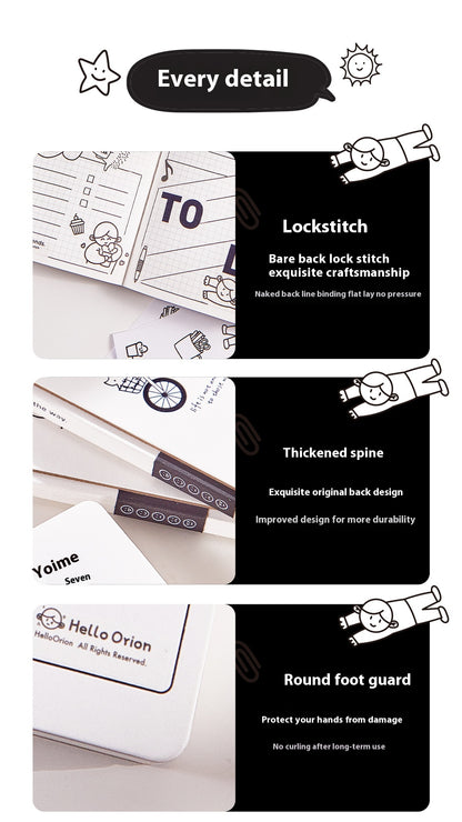 Paper New Small White Book Simple Style Plaid Journal Book Children's Notebook Mesh Notebook