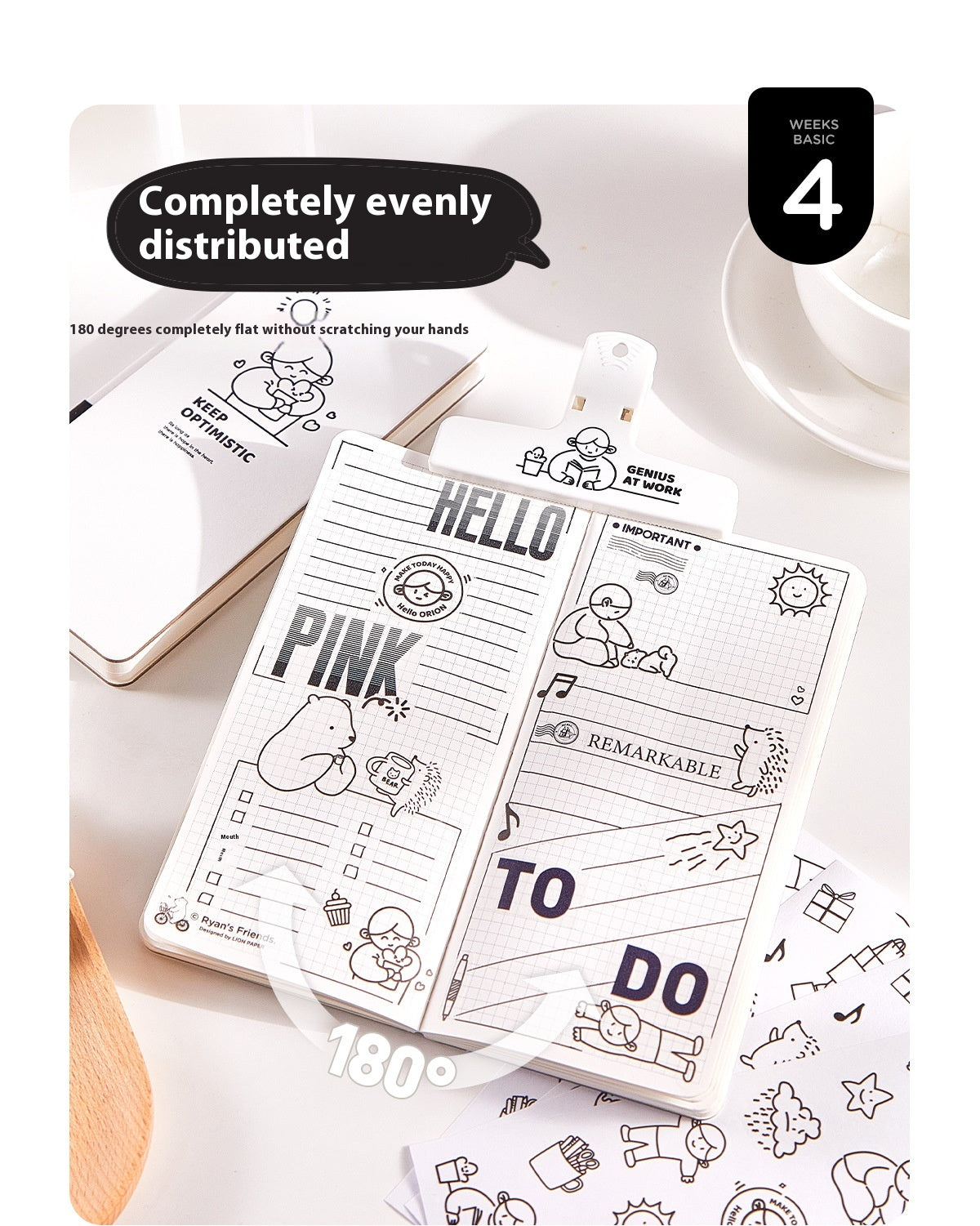 Paper New Small White Book Simple Style Plaid Journal Book Children's Notebook Mesh Notebook
