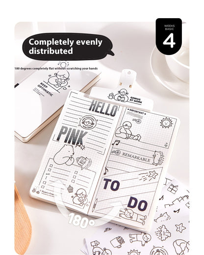Paper New Small White Book Simple Style Plaid Journal Book Children's Notebook Mesh Notebook
