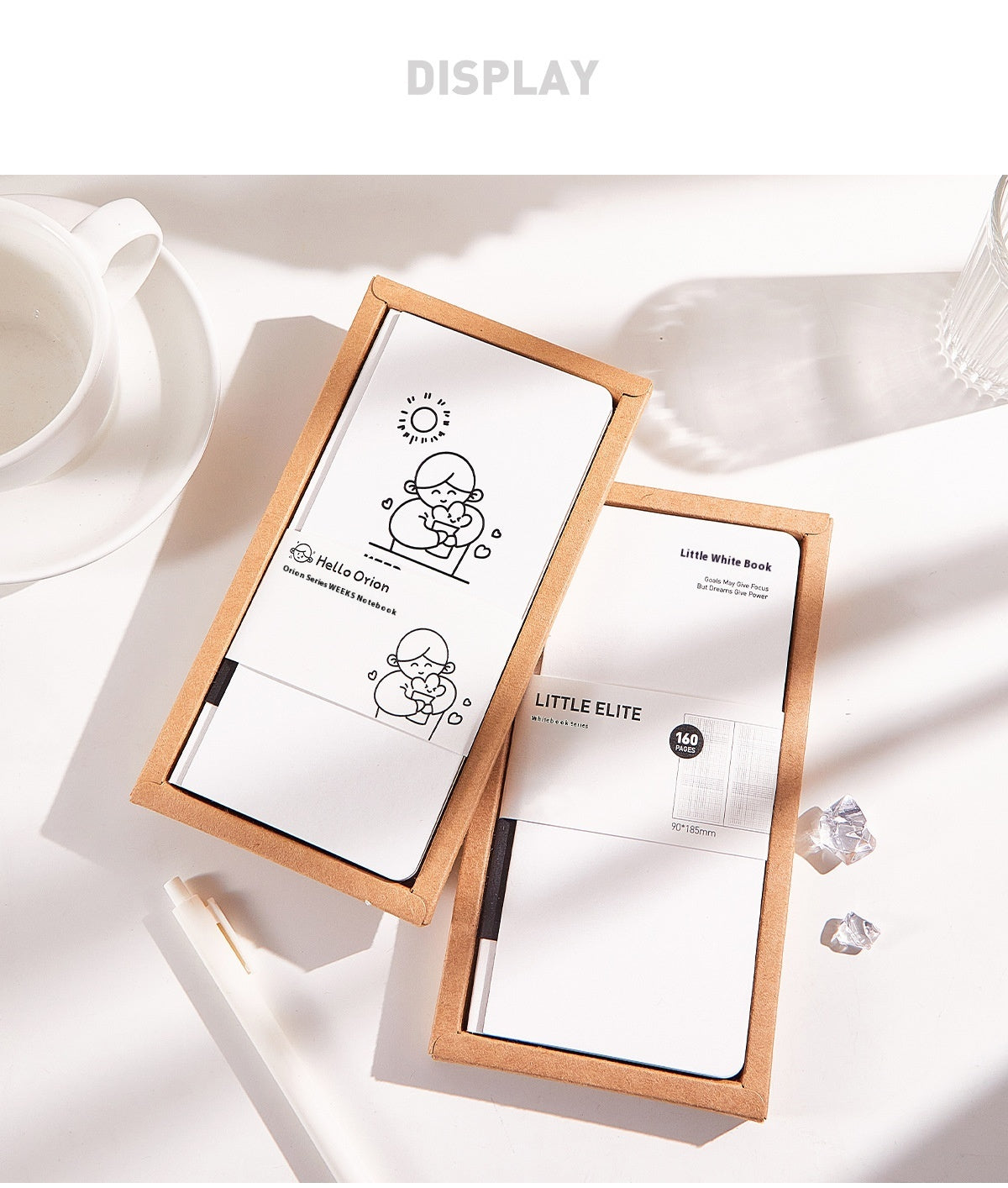 Paper New Small White Book Simple Style Plaid Journal Book Children's Notebook Mesh Notebook