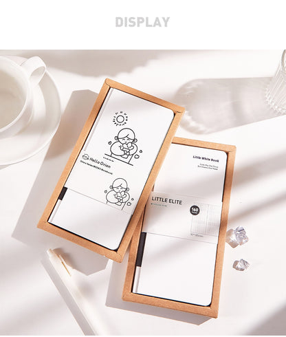 Paper New Small White Book Simple Style Plaid Journal Book Children's Notebook Mesh Notebook