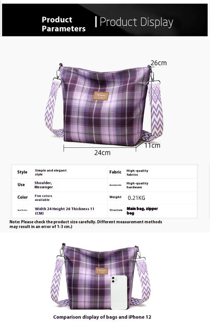 Nylon Messenger Bag | Blue, Pink, Purple, Green