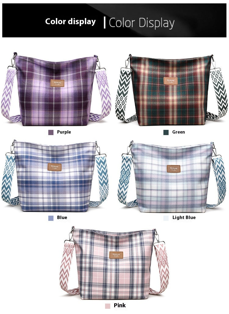 Nylon Messenger Bag | Blue, Pink, Purple, Green