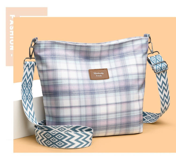 Nylon Messenger Bag | Blue, Pink, Purple, Green