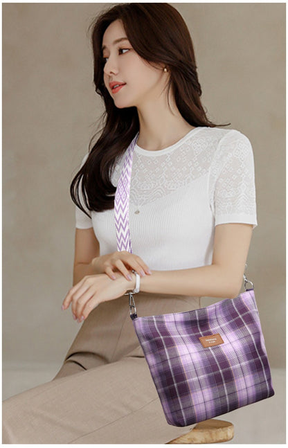 Nylon Messenger Bag | Blue, Pink, Purple, Green