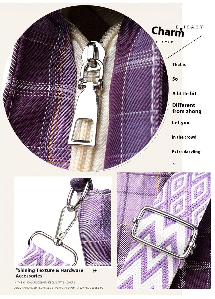 Nylon Messenger Bag | Blue, Pink, Purple, Green