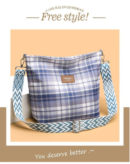 Nylon Messenger Bag | Blue, Pink, Purple, Green