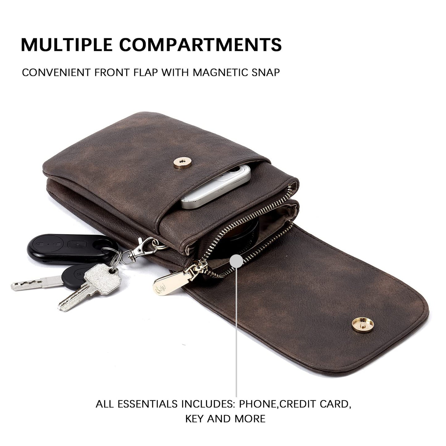PU Leather Messenger Bag | Versatile, Medium Soft