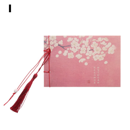 Qing Jun Blank Notebook With Tassels Kraft Cover 12 x 14.5cm