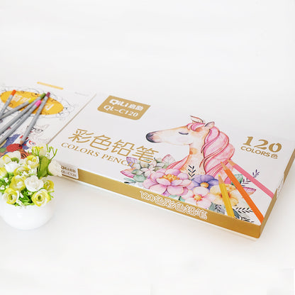Aurora Color 120 Color Colored Pencils Set With Rosewood Shell And Eco Friendly Wood Case