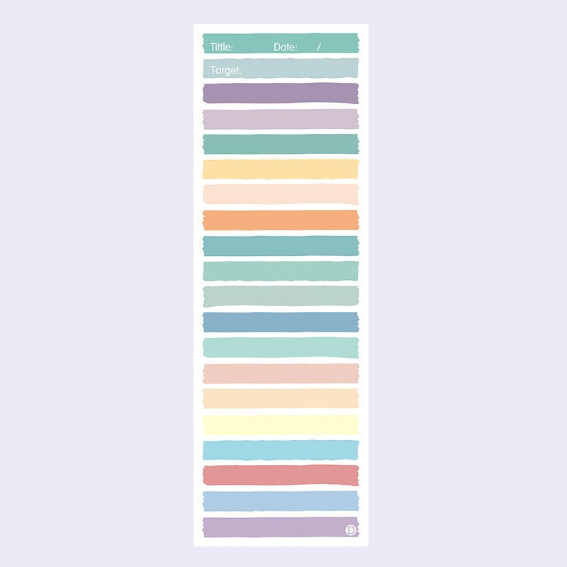Rainbow Stripe To-Do List Notepad — Tall Pastel Planner Pad