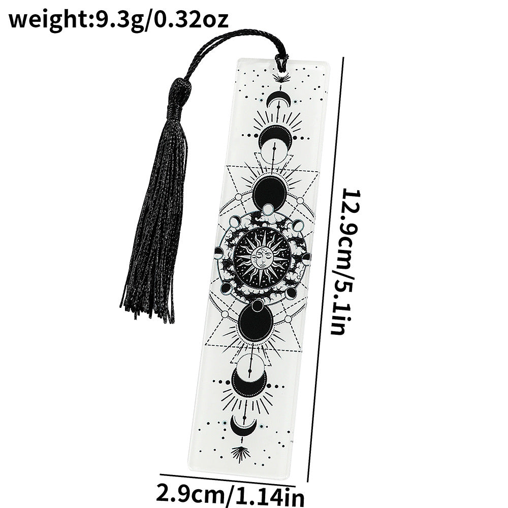 Creative Skull Pattern Acrylic Tassel Reading Decoration Bookmark