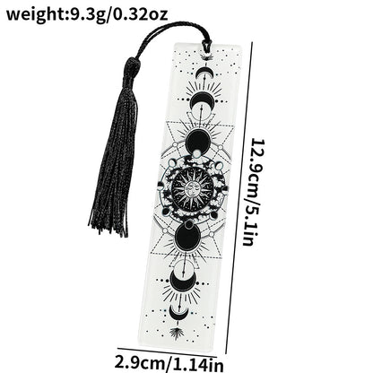 Creative Skull Pattern Acrylic Tassel Reading Decoration Bookmark