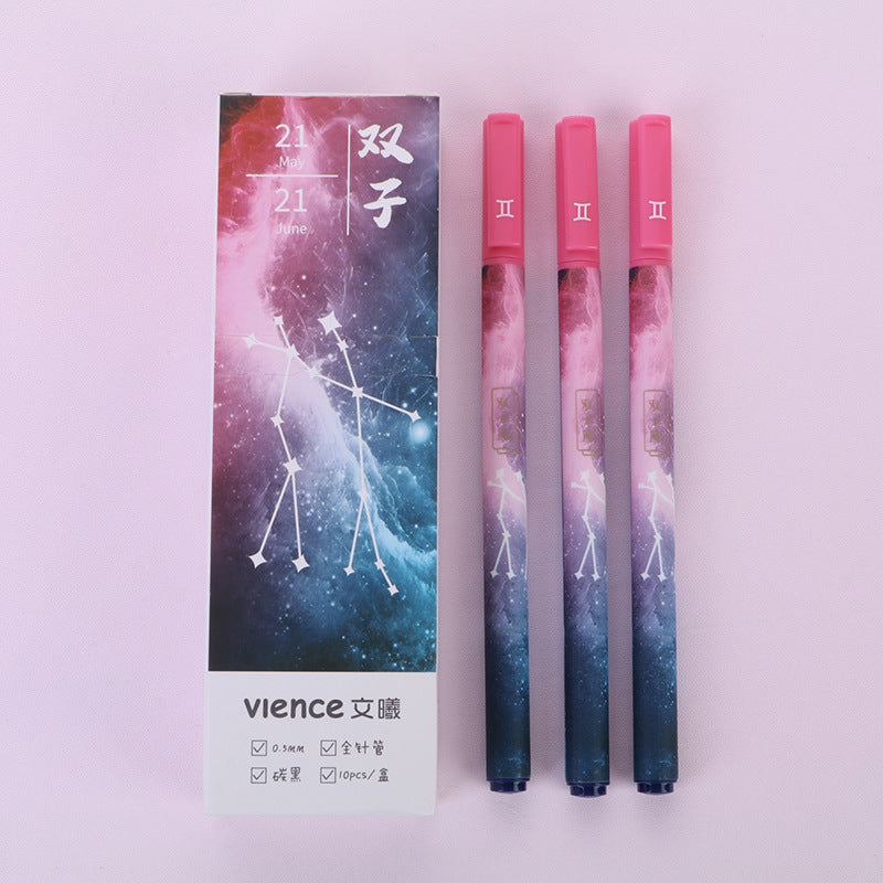 Astrology Sign Gel Pens, Set of 3 — 0.5mm Black Ink