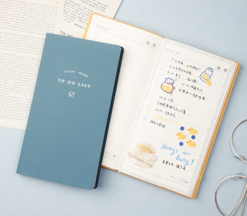 To Do List Notebook — PU Cover, 96 Pages, Macaron & Morandi Colors