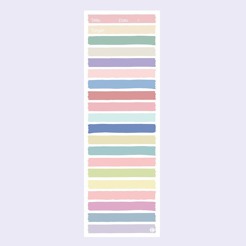 Rainbow Stripe To-Do List Notepad — Tall Pastel Planner Pad