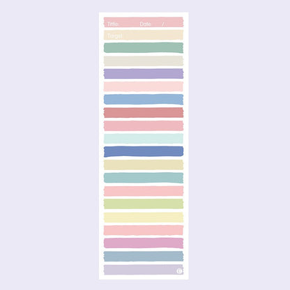 Rainbow Stripe To-Do List Notepad — Tall Pastel Planner Pad
