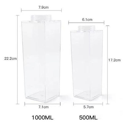 Plastic Milk Cup | Square Water Bottle, Milk Tea