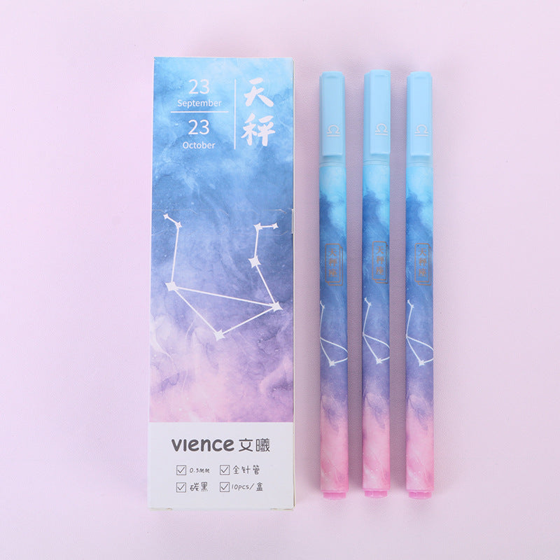Astrology Sign Gel Pens, Set of 3 — 0.5mm Black Ink