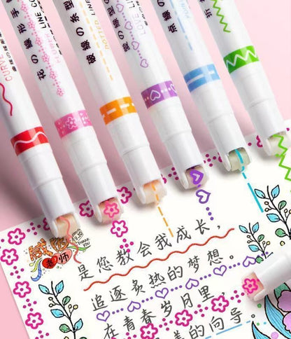 Curve Outline Pen — Roller Line Pen for Journaling