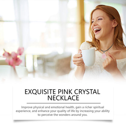 Pink Crystal Necklace | Exquisite Clavicle Chain