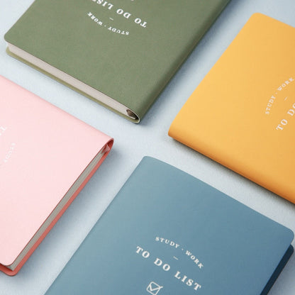 To Do List Notebook — PU Cover, 96 Pages, Macaron & Morandi Colors