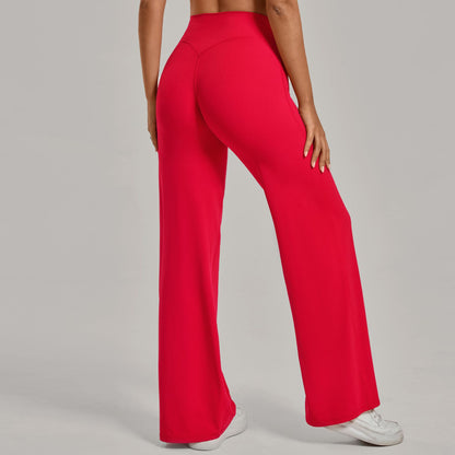Cotton Blend Yoga Pants | High-Waisted, Straight Leg