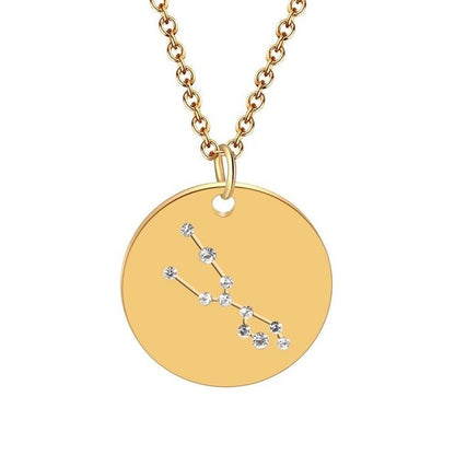 Stainless Steel Horoscope Necklace Set | Leo, Libra, Aries