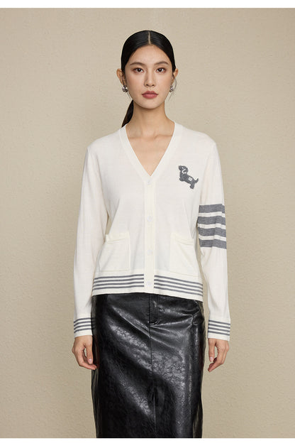 Wool Blend Striped Sweater | Long Sleeve, Women, Casual
