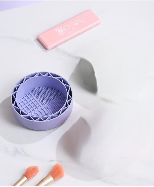 Soft Rubber Makeup Brush Cleaner | Beauty Tool & Wash Bowl