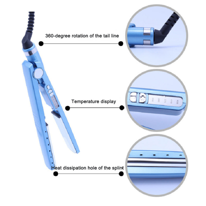 Titanium Alloy Hair Straightener | Blue, Portable