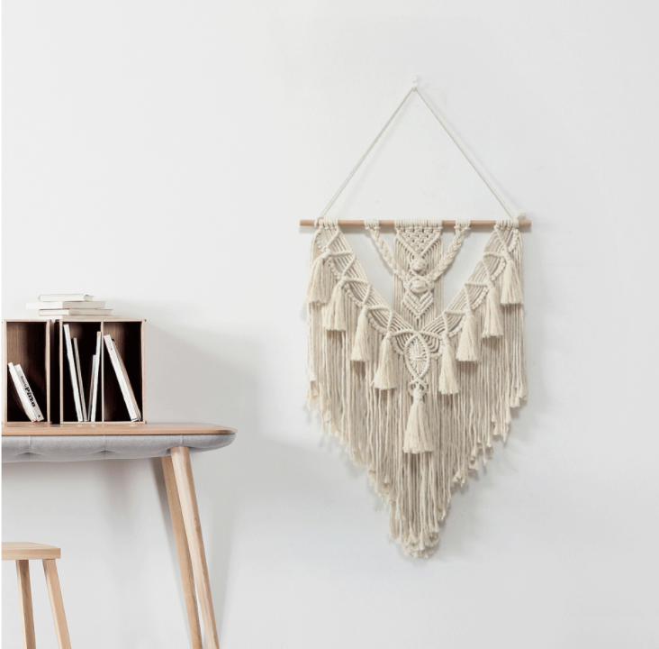 Macrame Wall Hanging Tapestry | Hand-Woven, Bohemian