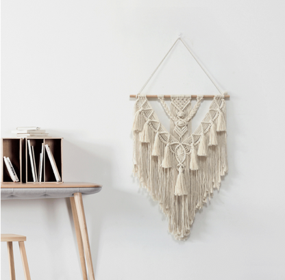 Macrame Wall Hanging Tapestry | Hand-Woven, Bohemian